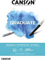 Aquarelblok Canson Graduate A3 250gr 20vel