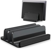 YONO Aluminium Laptop Houder Verticaal XL – Verticale Standaard voor Bureau – Tablet - Telefoon - Zwart