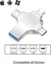 USB Stick 32GB - Flashdrive iPhone / iOS / Android 32GB - Flash Drive 4 In 1