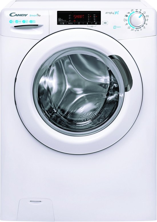 Wasmachine: Candy Wasmachine | Model CSO 14105TE/1-S | Vrijstaand | 10 kg | 1400 rpm | Wit | Steam-functie, van het merk Candy
