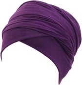 Hijab – Hoofddeksel – Islamitisch – Tulband – Paars – Muts – Sporthoofddoek - Hoofddoek - Hoofdband - Haarband