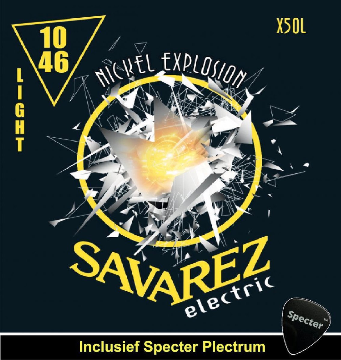 Savarez X50L Premium Gitaarsnaren Voor De Elektrische Gitaar Met Specter Plectrum | Snarenset | Elektrisch | Stalen Snaren