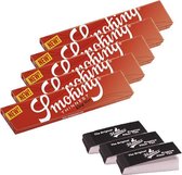 Smoking Red / Rood Thinnest Vloei 5 Pack (165 Vloeitjes) met 3 x Flamez Black Tip (150 Tipjes)