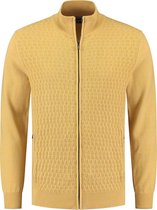 Chris Cayne - Vest met rits - Heren - Cardigan - Geel / Oker - Maat M