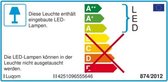 Lucande - LED plafondlamp - 1licht - polycarbonaat, drukgegoten aluminium - H: 6.2 cm - wit, donkergrijs - Inclusief lichtbron