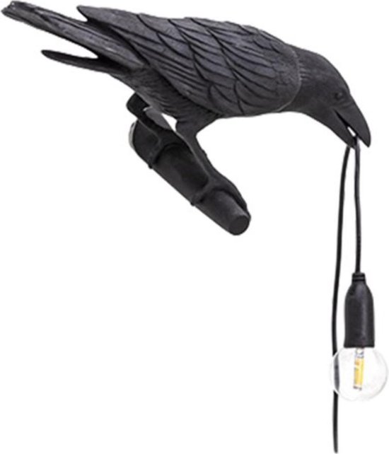 Vogel WandLamp - Kraai MuurLamp - Bird - Modern - Zwart - Lamp 13 | bol.com