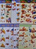 10x Disney Winnie the pooh  3DA4 Knipvellen voor kaarten maken of scrapbook