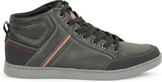 Trendy Hoge Zwarte Sneakers met Ritsen - Black-Leo.nl