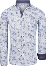 Carisma - overhemd - bloemenprint - navy