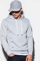 Hoodie - heren - effen - basic - Silver