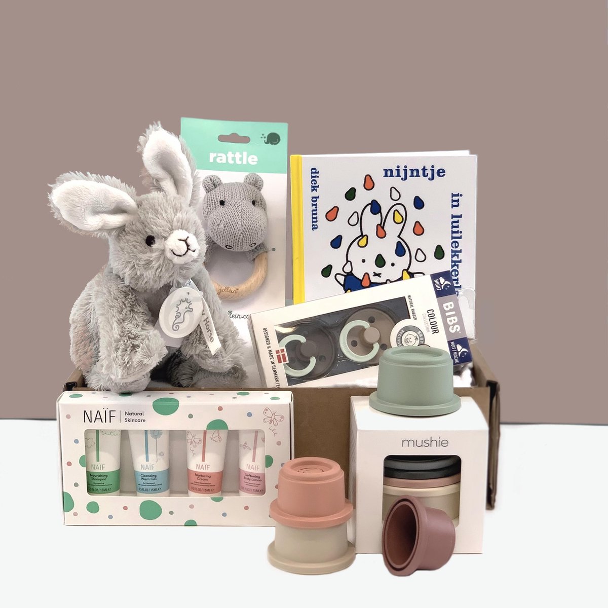 Goedkoopste Little Fox Baby Cadeaubox Kraampakket Geboortegeschenk Unisex - Groot