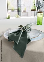 Mistral Home - SERVET - waterafstotend - katoen polyester - 43x43 cm - donker groen