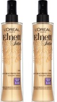 L'Oréal Paris Elnett Satin Heat Protection Spray - Hitte Beschermende Spray - Glad - 2x 170 ml