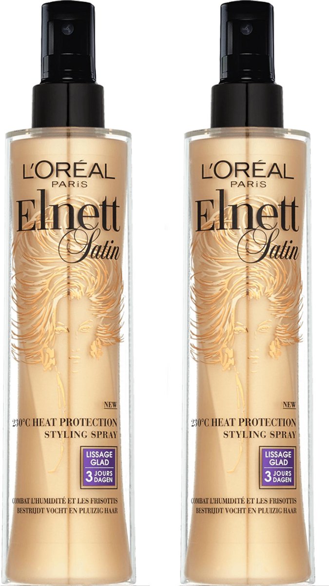 Christendom gemakkelijk Monteur L'Oréal Paris Elnett Satin Heat Protection Spray - Hitte Beschermende Spray  - Glad -... | bol.com
