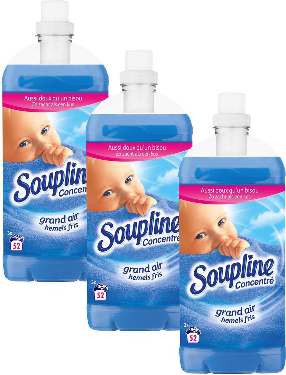 Soupline Adoucissant Textile Concentré Soin Complet 1,2L (lot de 3) 