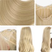U-part Wig clip in extensions 200gram 70cm kleur light blond  3/4pruik