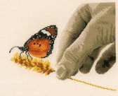 Hand en vlinder borduren (pakket)