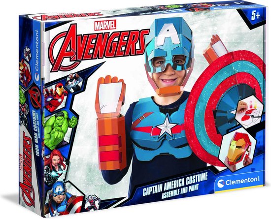 Clementoni - Verkleedset Captain America Marvel, hobbypakket