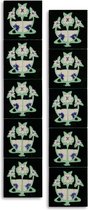 Set van 10 Art Nouveau Tegels