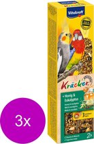 Vitakraft Cockatiel Kracker 2 pièces - Snack pour oiseaux - 3 x Miel
