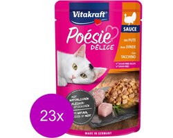 Vitakraft Poésie Deli Sauce Pouch 85 g - Kattenvoer - 23 x Kalkoen