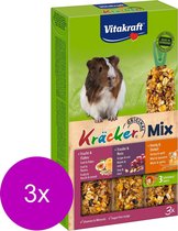 Vitakraft Cavia Kracker 3in1 - Knaagdiersnack - 3 x Honing&Fruit&Noten