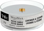 Woodwick Lavender en Cedar petite kaars