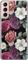 Leuke Telefoonhoesjes - Hoesje geschikt voor Samsung Galaxy S21 Plus - Flowers - Soft case - TPU - Bloemen - Multi
