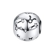 Sterrenbeeld stier bedel zirkonia | zodiac taurus bead | Zilverana | geschikt voor Biagi , Pandora , Trollbeads armband | 925 zilver