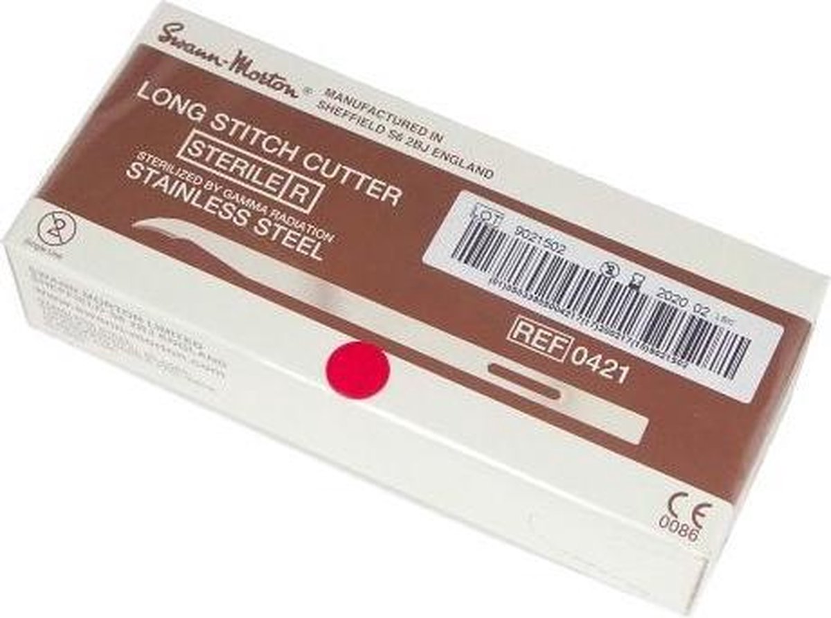 Swann Morton Stitch Cutter steriel Lang Swann Morton - RVS - Lang model - 0421