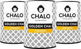 CHALO Vegan Golden Chai - Indian Chai Latte - Kurkuma - Zwarte Assam thee - CHALO Vegan Golden Chai - Indian Chai Latte - Kurkuma - Zwarte Assam thee - 25 porties/ 300GR - 3* 300GR