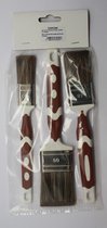 Professionele 3-delige set beits / vernis kwasten - kwastenset / verfkwasten