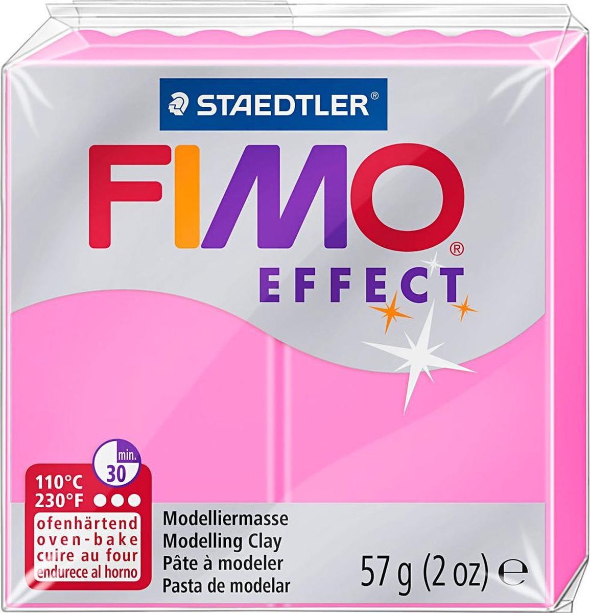 FIMO® Effect, neon roze, 57 gr/ 1 doos