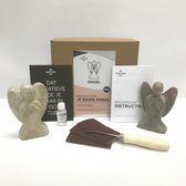 SamStone Kit de fabrication d'anges en pierre de savon à faire soi-même