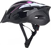 Casque vélo ProX Femmes adultes - Rose Noir - visière moyenne 53 / 56cm