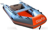 Opblaasbare Boot met Peddels - Coasto Boottender BT-CDS250D - Duurzaam materiaal - Donkergrijs - 250x140cm - Drie Personen - inclusief transporttas - max 400 kg.