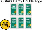 Derby Professional Double Razor Blades Scheermesjes | 30 stuks |Derby Double Edge Blades | Roestvrij Staal | Scheermesjes Vrouw + Man