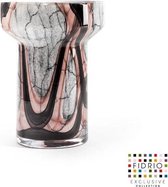 Design vaas Evoluon Large - Fidrio ONYX FLAME - glas, mondgeblazen bloemenvaas - diameter 14,5 cm hoogte 19 cm