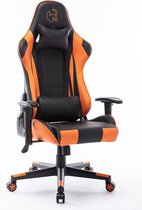 Bol.com Kuschelkatze Game Stoel Lite - Gaming stoel - Gaming chair - Zwart/Oranje aanbieding