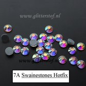 Swainstones 7A Strass steentjes Crystal-AB Rhinestones Hotfix Steentjes Flatback SS30 (6,32-6,50mm) 288st (2 Gross)