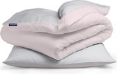 sleepwise Soft Wonder-Edition beddengoed 135x200 cm lichtgrijs/roze