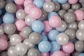 Ballenbakballen set 500 ballenbak ballen - Baby Blauw, Pastel Roze, Wit Pearl, Grijs