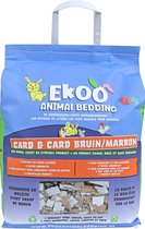 Bodembedekker - Ekoo Animal Bedding card and card bruin - Gemaakt van Karton - 25 liter