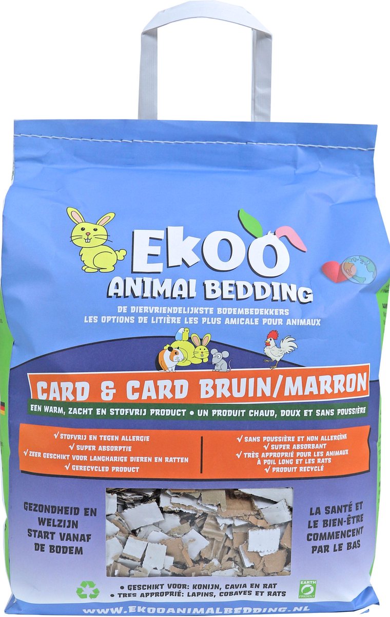 Bodembedekker Ekoo Animal Bedding card and card bruin Gemaakt van