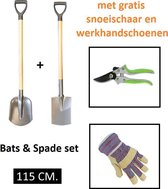 Kellux | Bats & Spade set 115cm | met gratis Snoeischaar en Werkhandschoenen