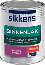 Sikkens Binnenlak - Verf - Hoogglans - Mengkleur - RAL4006 - 1 liter