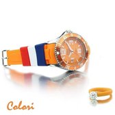 Colori Special Edition Koningsdag horloge + gratis oranje damesring