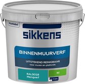 Sikkens - Binnenmuurverf - Muurverf - Mengkleur - Mat - RAL5018 - 5L