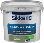 Sikkens - Binnenmuurverf - Muurverf - Mengkleur - Mat - RAL6011 - 5L