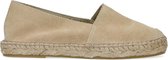 Manfield - Dames - Beige suède espadrilles - Maat 41